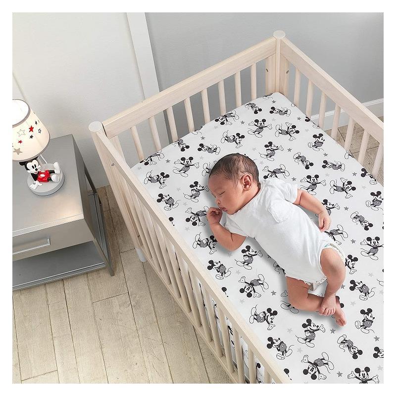 Lambs & Ivy Magical Mickey Mouse Crib Fitted Sheet Image 2