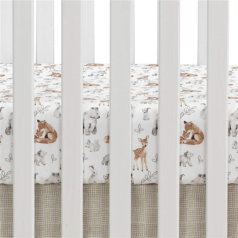 Lambs & Ivy - Painted Forest 4-Piece Crib Bedding Set, Gray Image 11