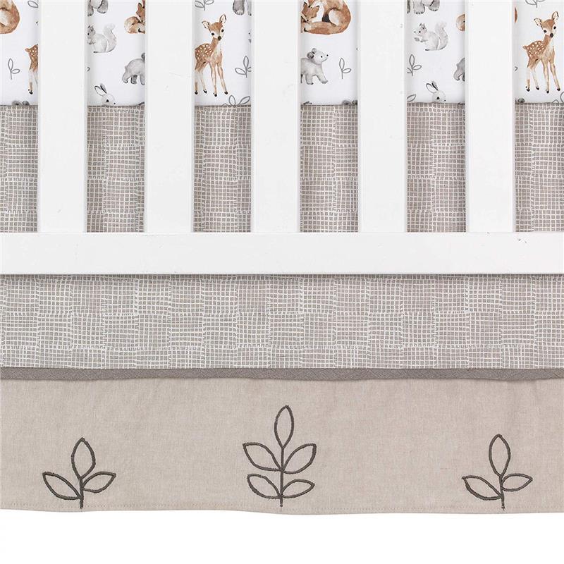 Lambs & Ivy - Painted Forest 4-Piece Crib Bedding Set, Gray Image 9