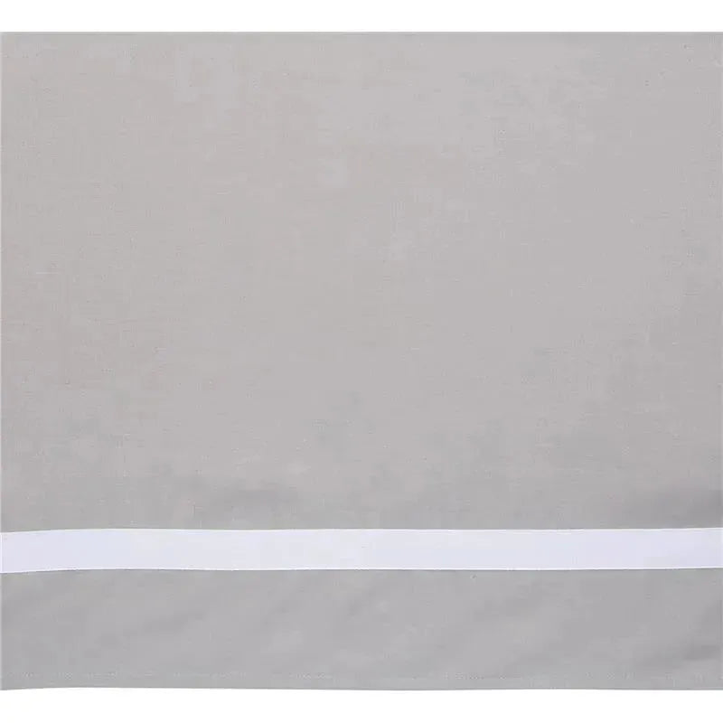 Lambs & Ivy - Signature Gray Linen with White Trim 4-Sided Crib Skirt Image 2