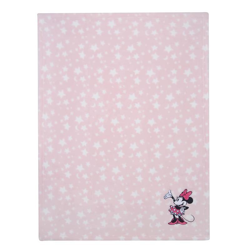 Lambs & Ivy Soft Fleece Baby Blanket, Minnie Mouse Image 3
