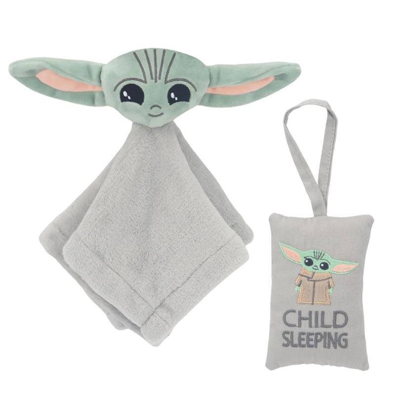 Lambs & Ivy - The Child Baby Yoda Security Blanket & Door Pillow Set Image 1