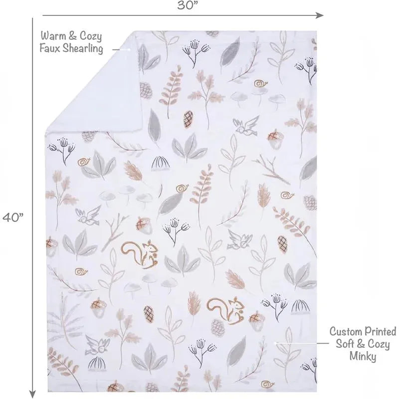 Lambs & Ivy - Treetop Fox Woodland Blanket Image 7