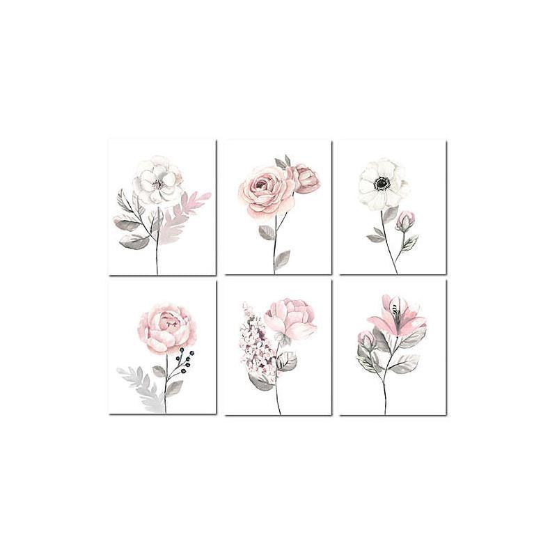 Lambs & Ivy Unframed Wall Art - Water Color Floral Image 1