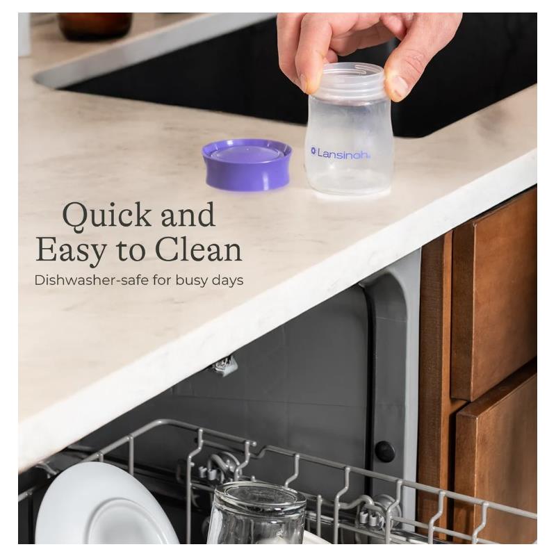 Lansinoh - 4Pk Breastmilk Storage Bottles. Image 4