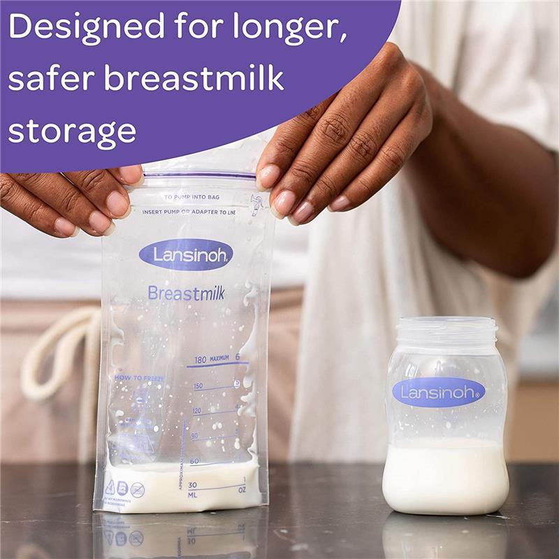 Lansinoh - 4Pk Breastmilk Storage Bottles Image 3