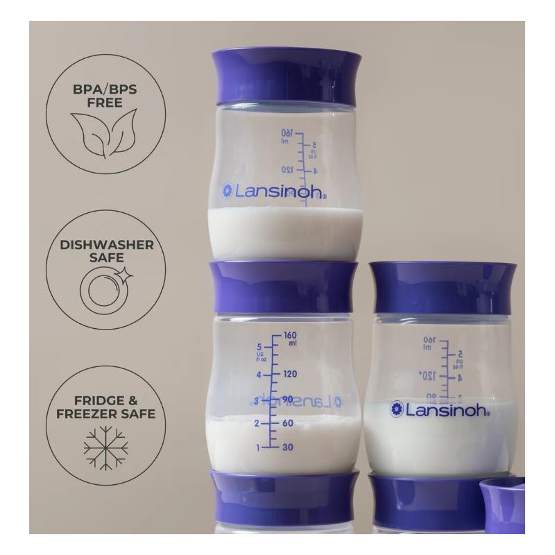 Lansinoh - 4Pk Breastmilk Storage Bottles. Image 6