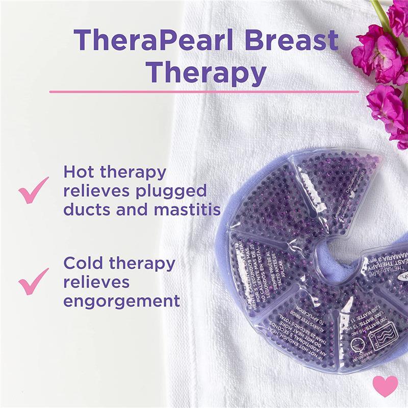  Lansinoh TheraPearl 3-in-1 Hot or Cold Breast Therapy Pack  with Cover, 2 Count : Nursing Bra Pads : Baby