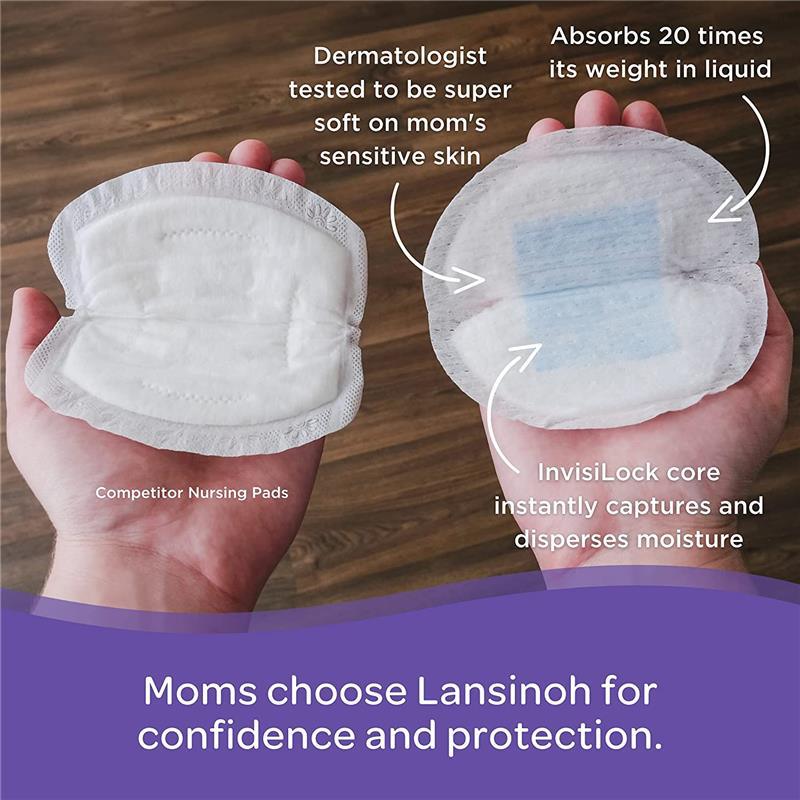 Lansinoh Stay Dry Disposable Nursing Pads, Soft and Super Absorbent Breast  Pads, Breastfeeding Essentials for Moms, 200 Count