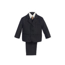 Lito - Boy's 3 Button 5 Piece Suit With Shirt, Vest, And Tie (Black) Image 1