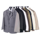 Lito - Boy's 3 Button 5 Piece Khaki Suit With Shirt, Vest, And Tie Image 3