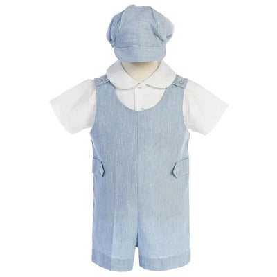 Lito - Cotton Linen Overall Set, Blue Image 1