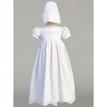 Lito - Embroidered Cotton Eyelet Gown, White  Image 1