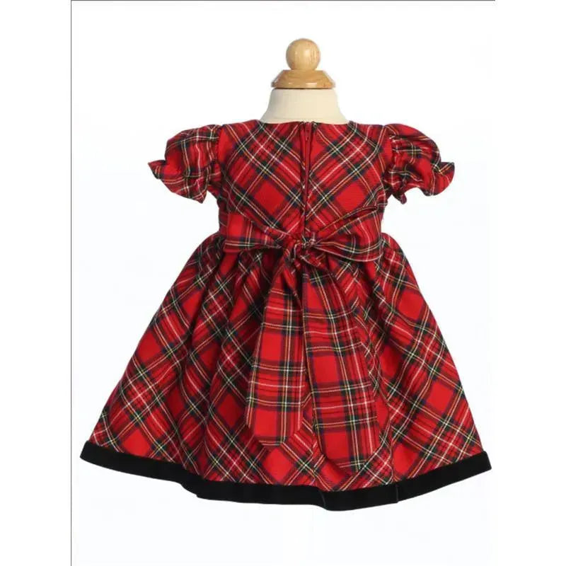 Lito - Plaid Christmas Dress Red, Green & Black 12/18M Lito - Plaid Christmas Dress Red, Green & Black 12/18M