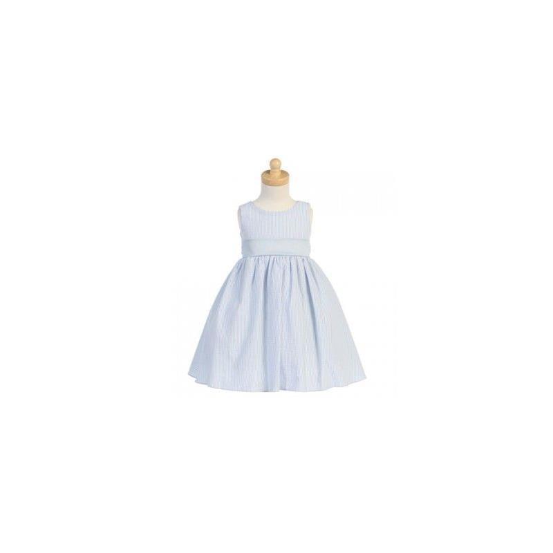 Lito - Sleeveless Striped Seersucker Dress, Light Blue, 2T Image 1