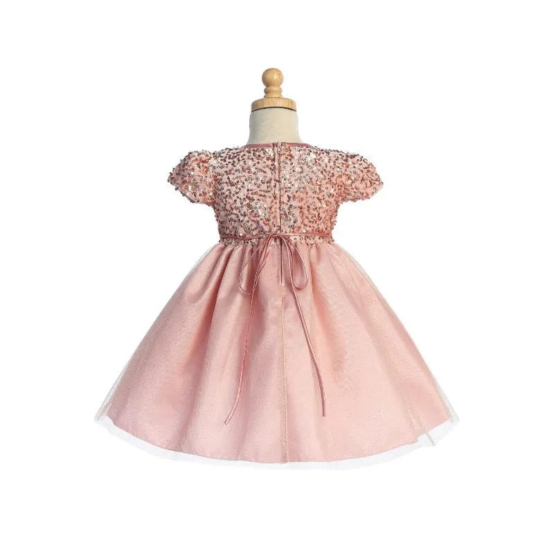 Lito - Velvet With Sequins & Glitter Tulle, Light Pink 5T Lito - Velvet With Sequins & Glitter Tulle, Light Pink 5T