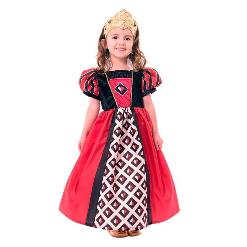 Little Adventures - Queen Of Hearts W/ Soft Crown Toddler Costume Image 1
