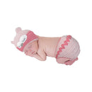 Little Me 2Pc Hand Crocheted Owl Hat & Diaper Cover - Pink Image 1