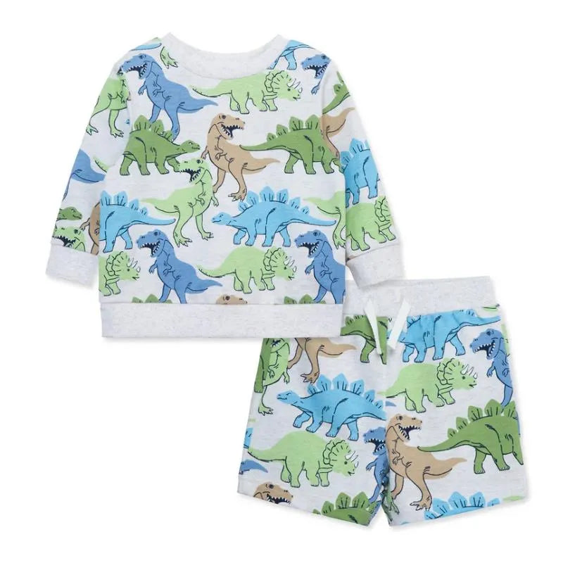 Little Me - 2Pk Baby Boy Dino Active Set Image 1