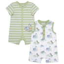 Little Me - 2Pk Baby Boy Dinos Rompers Image 1