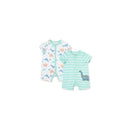 Little Me - 2Pk Baby Boy Dinos Rompers Image 1