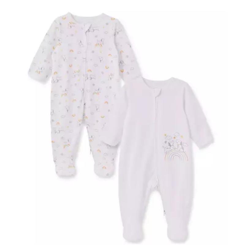 Little Me - 2Pk Baby Boys Lucky Pups Footies Image 1