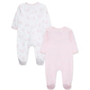 Little Me - 2Pk Baby Footies Cuddly Pink Image 2