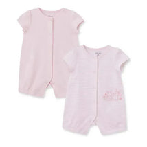 Little Me - 2Pk Baby Girls Bunnies Rompers Image 1
