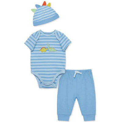 Little Me - 3Pk Baby Boy Dinos Bodysuit & Pant Set Image 1