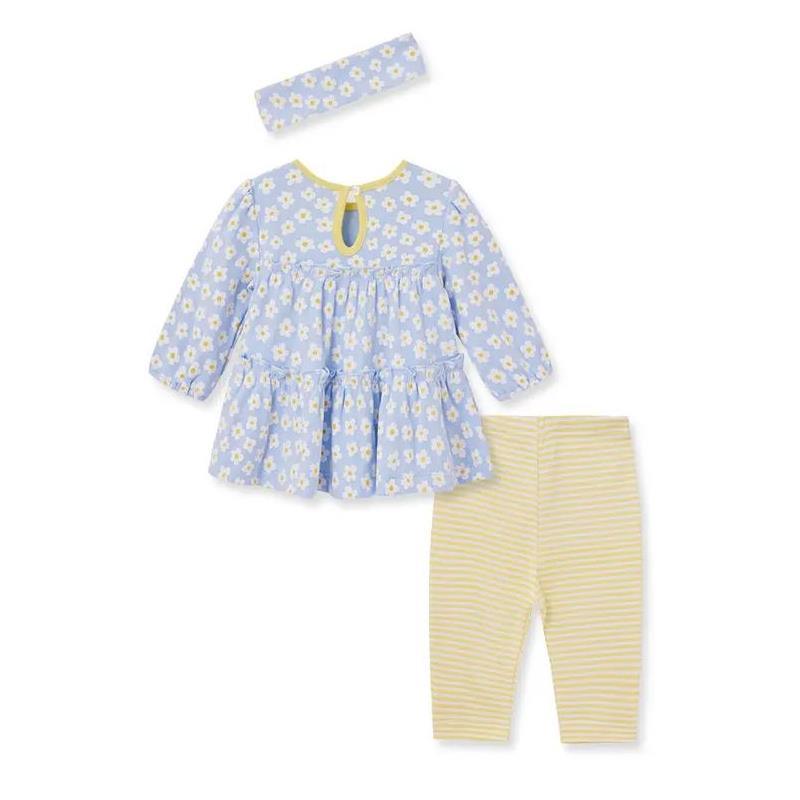 Little Me - 3Pk Baby Girl Daisies Tunic Set, Yellow Image 2
