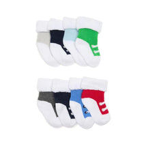 Little Me - 8 PkTerry Turncuff Socks 6-12M/12-18M Boy Sneakers Image 2