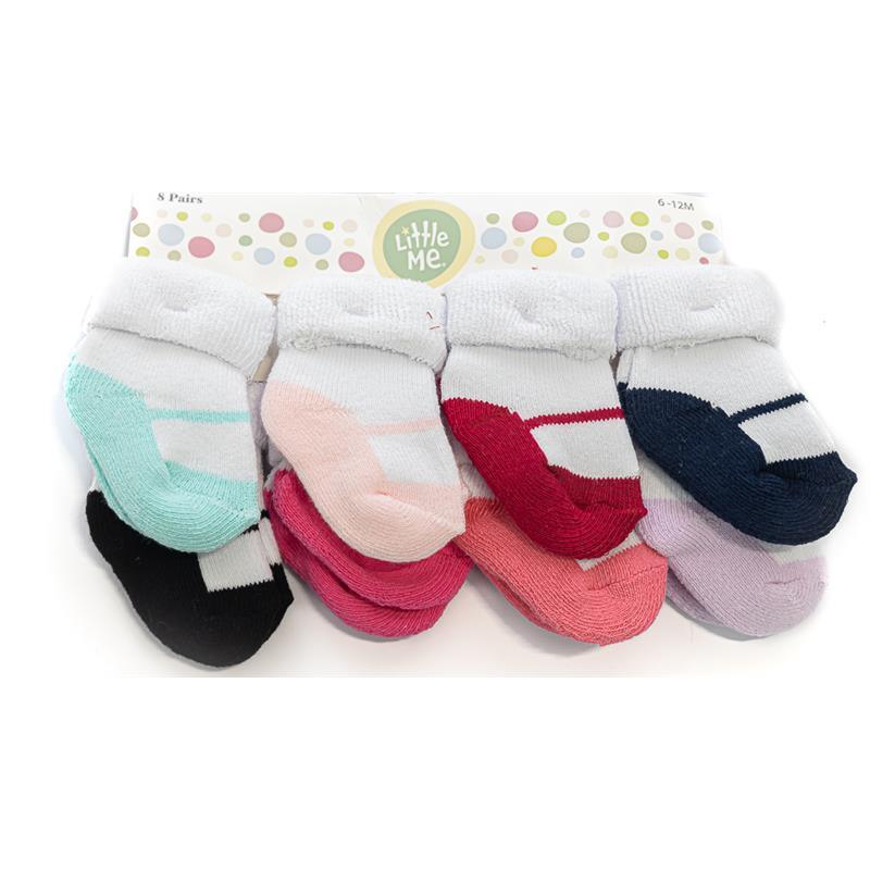 Little Me 8pk Cozy Socks Baby Girl,Multicolored Image 1