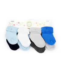 Little Me 8pk Grippy Boys Socks For Kids, Boy Basic | Blue, White & Grey Image 1