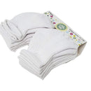 Little Me 8pk Half Cushion Gripper Socks For Kids, All White Image 2