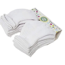 Little Me 8pk Half Cushion Gripper Socks For Kids, All White Image 2