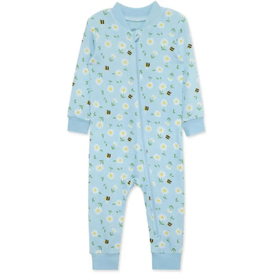 Little Me - Baby Boy Daisy Zip Front Pajama Image 1