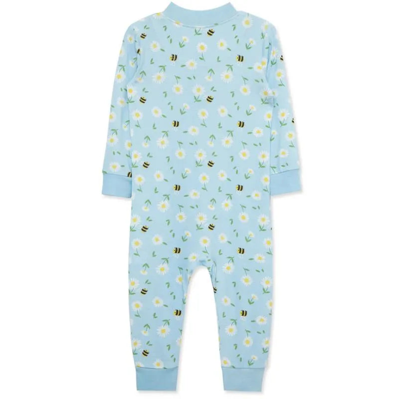 Little Me - Baby Boy Daisy Zip Front Pajama Image 2