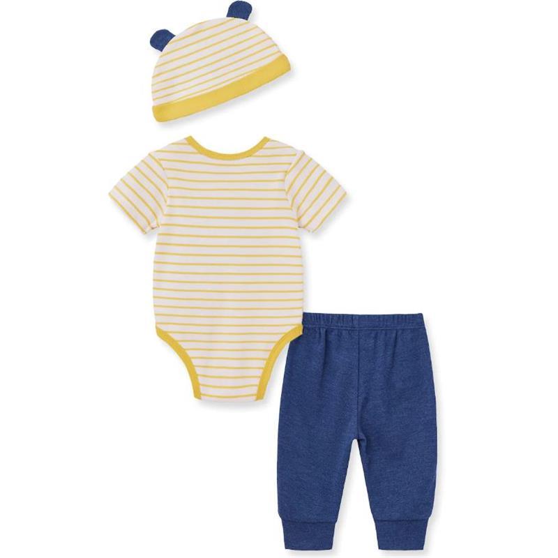 Little Me - Baby Boy Lion Bodysuit & Pant, Blue Image 2