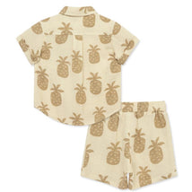 Little Me - Baby Boy Pineapple Woven Short Set, Tan Image 2