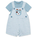 Little Me - Baby Boy Puppy Soft Cotton Knit Overall Set Image 1