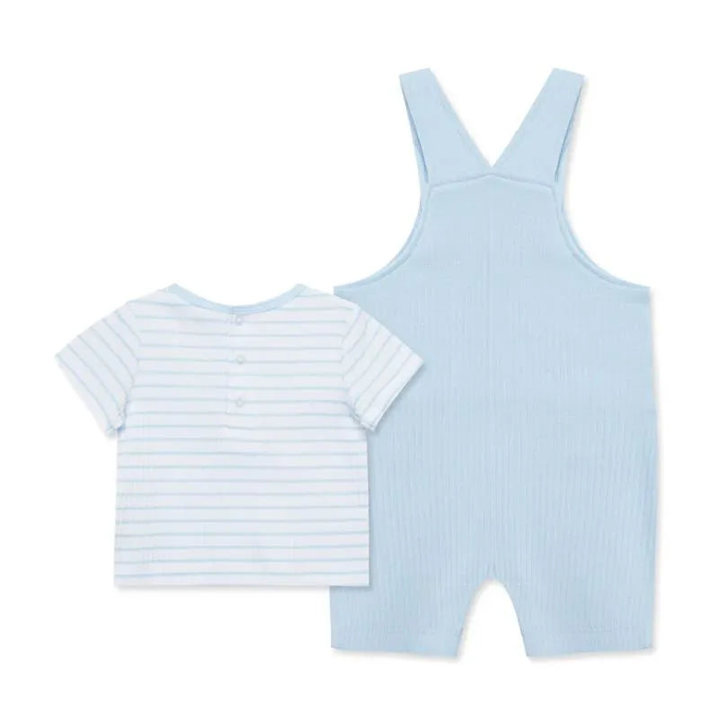 Little Me - Baby Boy Safari Shortall Set, Blue Image 3
