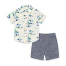 Little Me - Baby Boy Tropical Woven Short Set Image 1