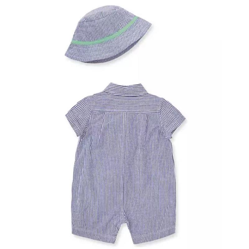 Little Me - Baby Boys Puppies Romper and Hat Set Image 2