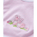 Little Me Baby Bunnies 3-Piece Bib & Burp Cloth Set, Pink Image 2