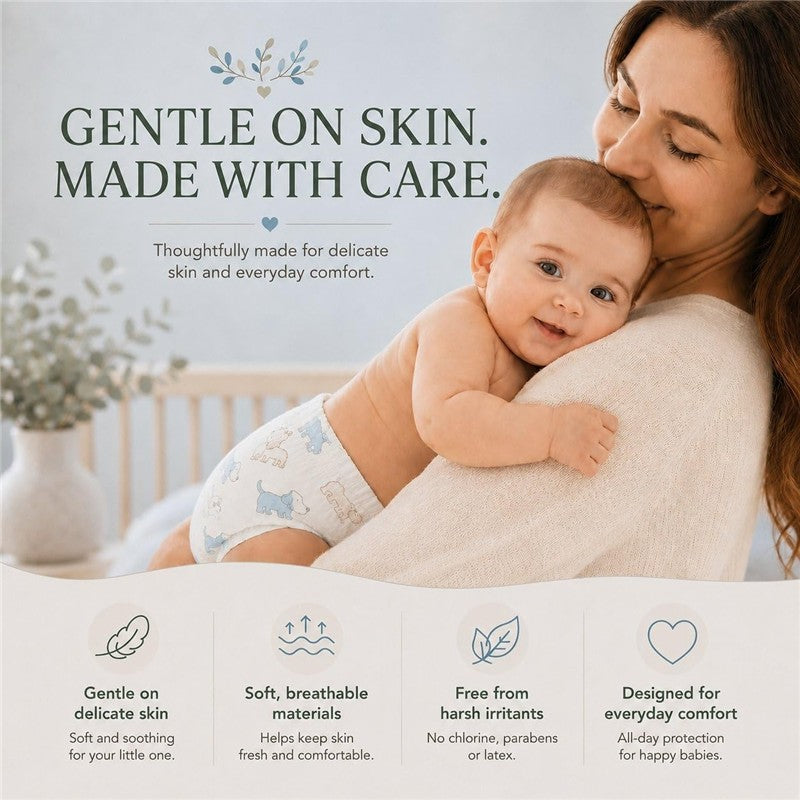 Little Me Baby Diapers | Puppy | Size 2 | Soft, Absorbent & Gentle on Skin Image 3