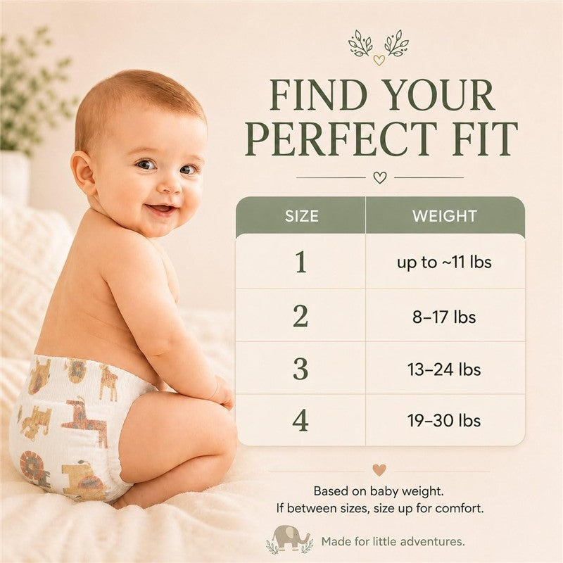 Little Me Baby Diapers Safari Soft, Absorbent & Gentle on Skin Image 3