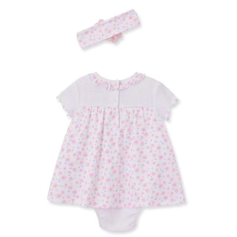 Little Me - Baby Girl Butterfly Dreams Floral Popover & Headband Image 2