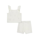 Little Me - Baby Girl Cherry Pointelle Knit Set, Ivory Image 3