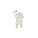 Little Me Baby Girl Footed Onesies & Baby Girl Hat Set,Rosebud Image 1
