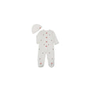 Little Me Baby Girl Footed Onesies & Baby Girl Hat Set,Rosebud Image 1